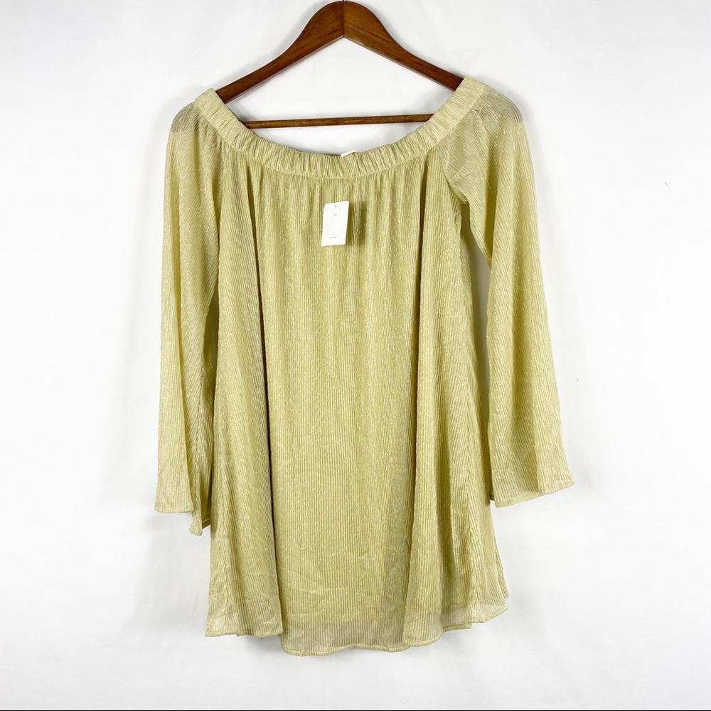 UO BDG Off the Shoulder Gold Dress NWT in XS - Picture 2 of 9